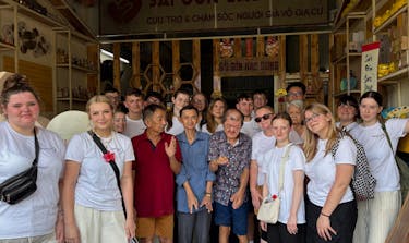A group of East Coast College students volunteering abroad with IVHQ in Vietnam
