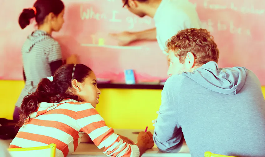 Teaching volunteers in Morocco