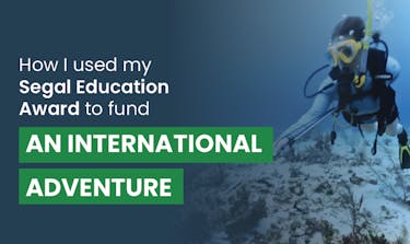 Chelsea, a WSU AmeriCorps alum, traveled to Belize with International Volunteer HQ, to join a Marine Conservation volunteer project, with the text How I used my Segal Education Award to fund an international adventure