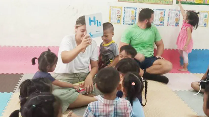 Making an imapct on the Teaching English volunteering project in Laos.