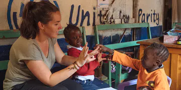 Volunteer on the Special Needs Care project with IVHQ in Kenya