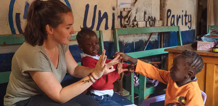 Volunteer on the Special Needs Care project with IVHQ in Kenya