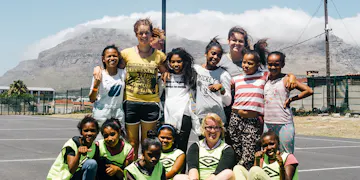 Volunteer on the Sports Development project in South Africa, Table View with IVHQ