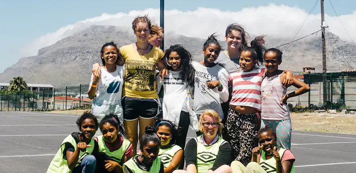 Volunteer on the Sports Development project in South Africa, Table View with IVHQ